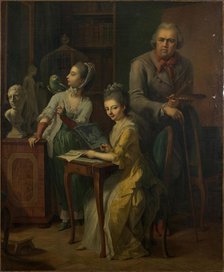 The painter and his daughters, 1774.