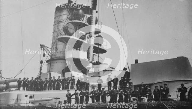 On the SMS Kaiser, between c1915 and c1920. Creator: Bain News Service.