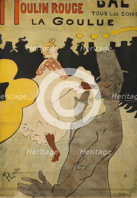 Moulin Rouge-La Goulue, 1891. Creator: Henri de Toulouse-Lautrec.