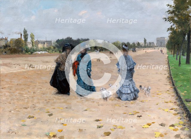 Avenue du Bois de Boulogne. Artist: De Nittis, Giuseppe (1846-1884)