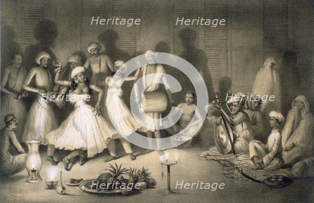Dance of Nautch Girls, pub. 1858. Creator: A. Soltykoff (1806?1859).