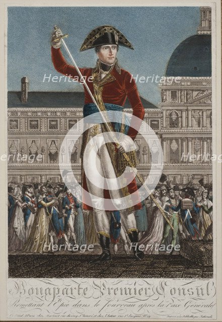 Napoleon Bonaparte as First Consul. Artist: Chataignier, Alexis (1772-1817)
