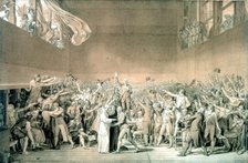 'Tennis Court Oath, June 20 1789', Paris (1791). Artist: Jacques-Louis David