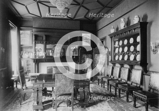 Dining hall in home of Senator Philander Knox, Washington, D.C., between 1890 and 1950. Creator: Frances Benjamin Johnston.