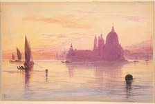 Santa Maria della Salute, Venice, at Sunset, 1865/1884. Creator: Edward Lear.