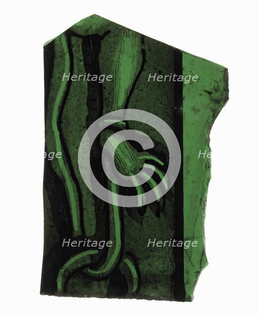 Glass Fragment, European, 15th century. Creator: Unknown.