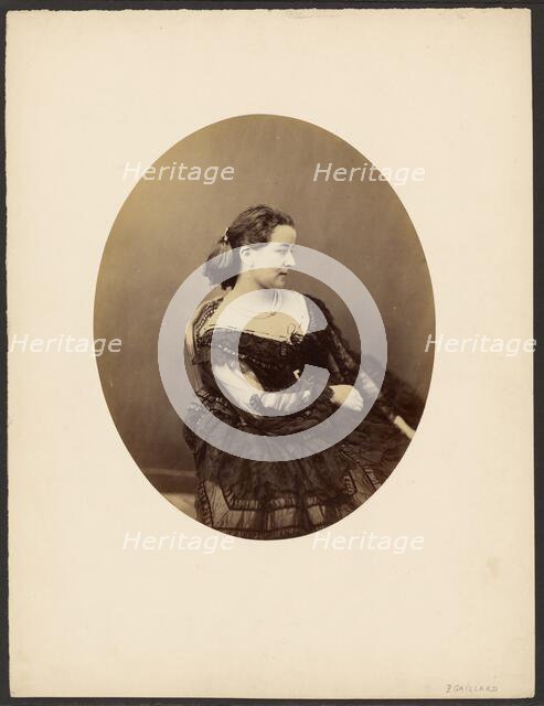 Woman seated in profile, mid-19th century. Creator: Paul De Gaillard.