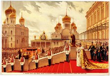 The Coronation Ceremony of Nicholas II. On the Red Porch, 1896. Artist: Anonymous  