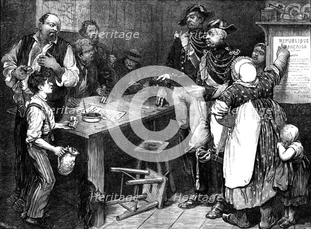 Scene in a cabaret in the north of France, 1871. Creator: F Wentworth.