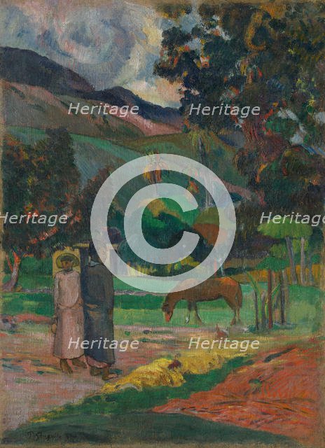 Tahitian Landscape, 1892. Creator: Paul Gauguin.