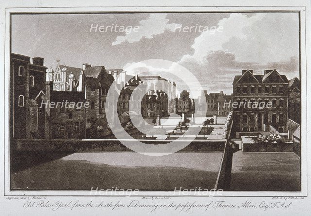 View of Old Palace Yard from the south, Westminster, London, c1750. Artist: John Thomas Smith