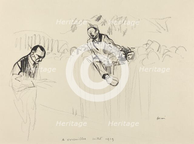 A Versailles juillet 1919, probably 1919. Creator: Jean Louis Forain.