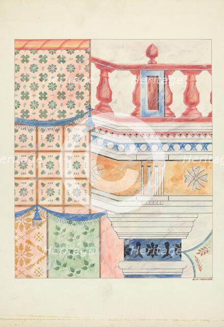 Detail of Wall Painting, 1937. Creator: Randolph F Miller.