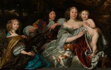 Portrait of Countess Albertine Agnes of Nassau (1634-1696) with her three children, 1668. Creator: Tempel, Abraham Lambert Jacobsz, van den (1622-1672).