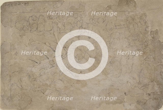 Building the Bridge to Lanka, mid-18th century. Creator: Unknown.