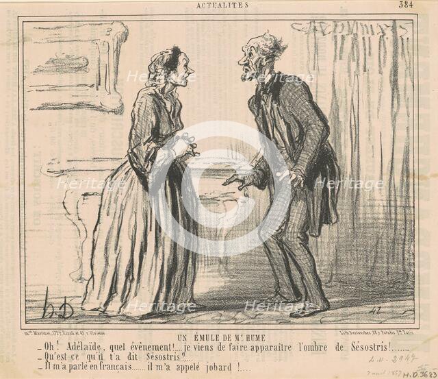 Un émule de Mr Hume, 19th century. Creator: Honore Daumier.