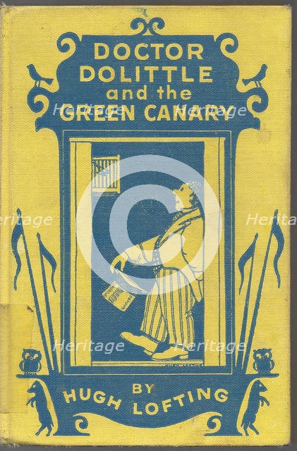Book Cover for Doctor Dolittle and the Green Canary by Hugh Lofting, 1940s. Artist: Lofting, Hugh (1886-1947)