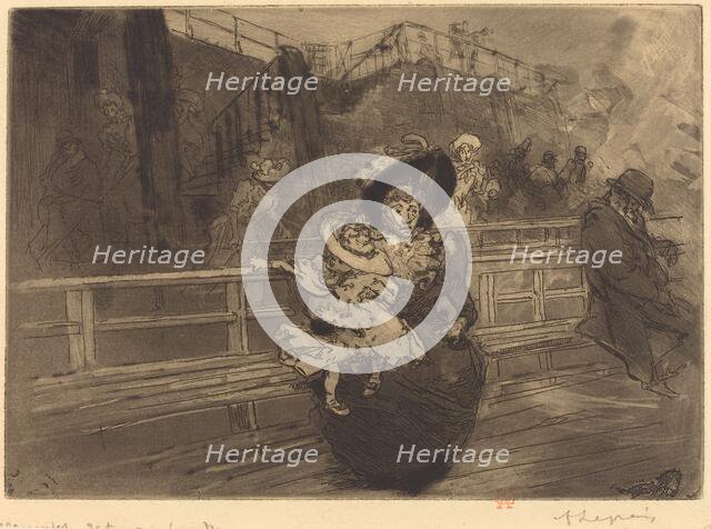 Departure for Greenwich (Depart pour Greenwich), 1891. Creator: Auguste Lepere.