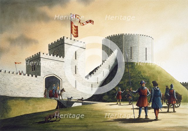 Pickering Castle, c14th century, (c1990-2010). Artist: Simon Hayfield.