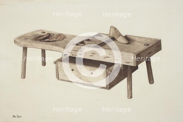 Shoemaker's Bench, c. 1941. Creator: Pearl Davis.