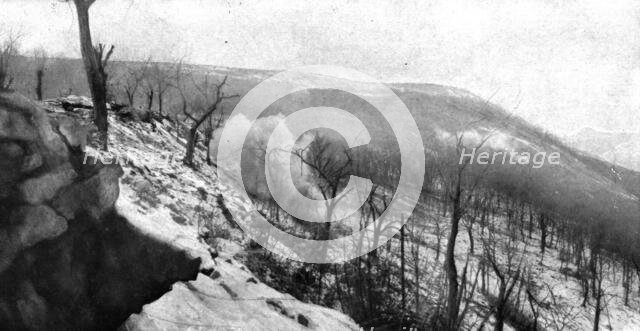 French success on the Italian front; December 29, 1917, during artillery preparation..., 1917. Creator: Unknown.