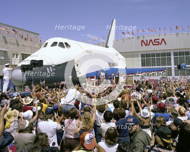 President Reagan at STS-4 landing, California, USA, 1982.  Creator: NASA.
