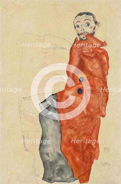 I Love Antitheses. Self-portrait, 1912. Creator: Schiele, Egon (1890-1918).