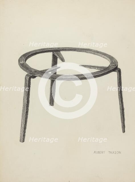 Trivet, c. 1939. Creator: Albert Taxson.