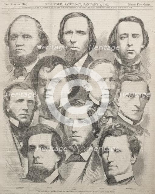 The Georgia Delegation in Congress, 1861. Creator: Winslow Homer (American, 1836-1910).