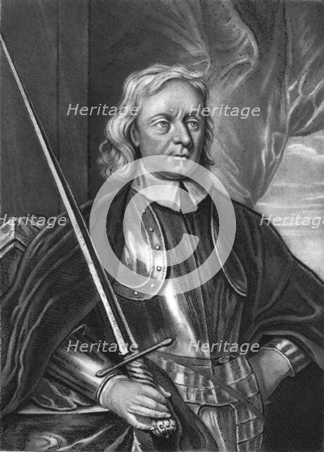 ''Oliver Cromwell, Lord Protector; Obit 1658', 1813. Creator: Robert Dunkarton.