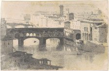 Ponte Vecchio, Florence [recto], 1870-1872. Creator: John Singer Sargent.