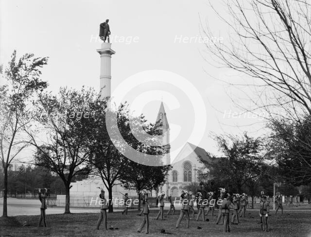 Military exercises in Marion Square, Charleston, S.C., c1907. Creator: Unknown.