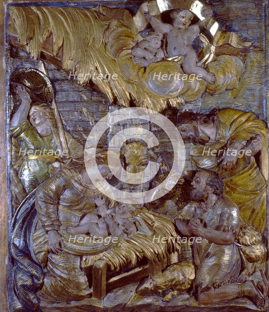 'Adoration of the Shepherds' of the Manresa Baroque School, 18th cent. Creator: Escuela Barroca Manresana.