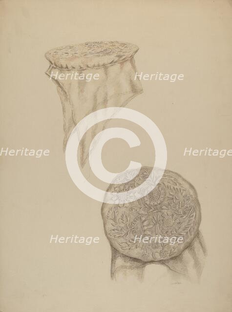 Economy White Cap, c. 1938. Creator: Eva Wilson.