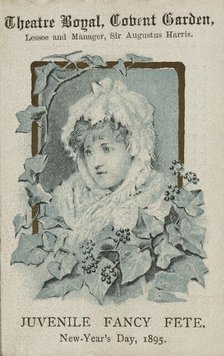 Juvenile Fancy Fete at the Theatre Royal, Covent Garden, New Year's Day, 1895. 
 Creator: Unknown.