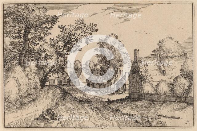 Village Road, published 1612. Creator: Claes Jansz Visscher.