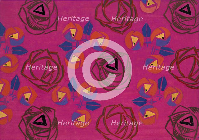 Untitled (Textile design no V),  c1925. Creator: Frances Hodgkins.