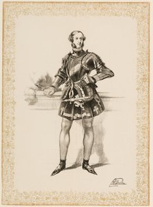 Print of William 2nd Earl of Craven in Costume Worn at Eglinton Tournament 1839. Creator: Unknown.