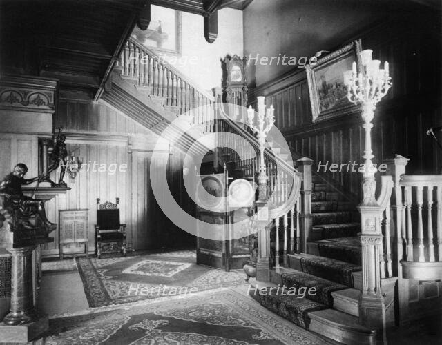 Staircase in home of Senator Philander Knox, Washington, D.C., between 1890 and 1950. Creator: Frances Benjamin Johnston.