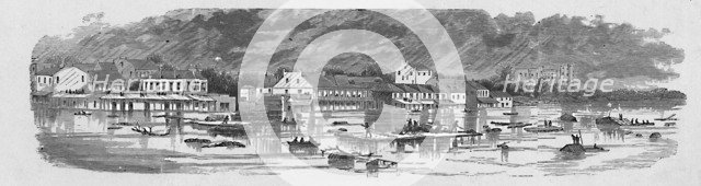 'Scene at Baton Rouge during the Floods of 1874', 1883. Artist: Unknown.