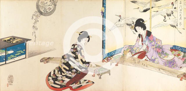 Chiyoda Castle (Album of Women), 1895., 1895. Creator: Chikanobu Yoshu.