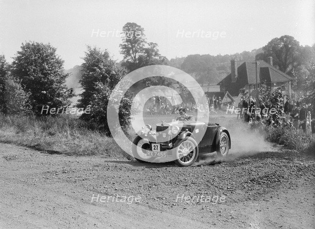 MG M type, Bugatti Owners Club Hill Climb, Chalfont St Peter, Buckinghamshire, 1935. Artist: Bill Brunell.