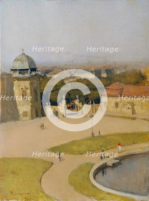View from the southwest onto the Upper Belvedere, undated. (c1890s). Creator: Franz Rumpler.