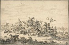 Battle Scene with Horsemen, 1658. Creator: Zacharias Blijhooft.