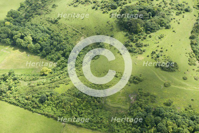 Chalk military badges near Sutton Down, Wiltshire, 2016. Creator: Historic England Staff Photographer.