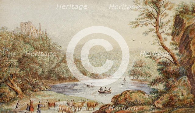 Brougham Castle, Westmoreland, c1850. Creator: George Baxter.