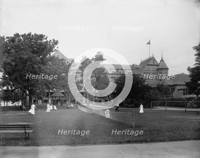 Tennis at Manhansett [sic] House, Shelter Island, N.Y., c1904. Creator: Unknown.