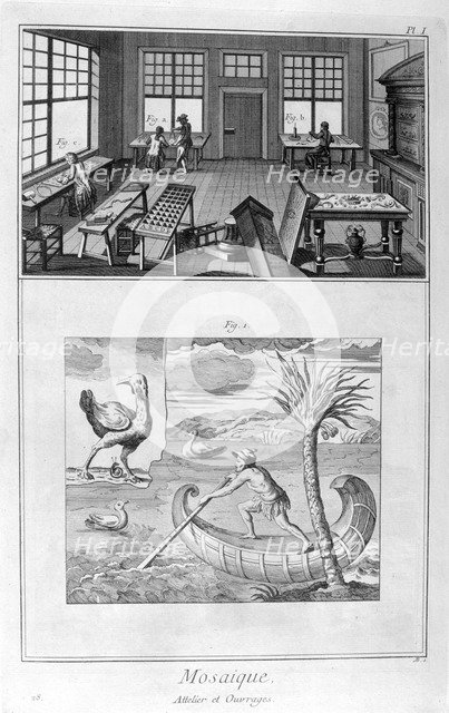 Mosaic makers, 1751-1777. Artist: Unknown