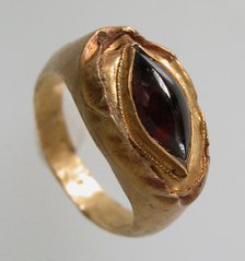 Finger Ring with Oval Bezel, Frankish, 7th century. Creator: Unknown.