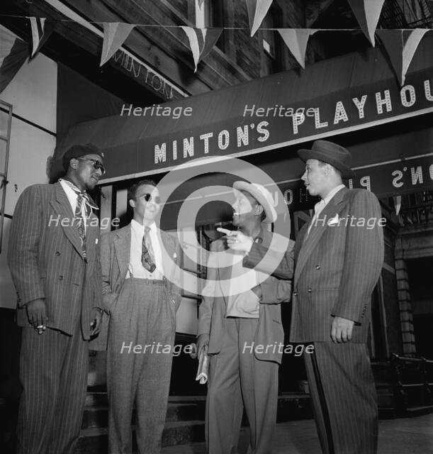 Portrait of Thelonious Monk, Howard McGhee, Roy Eldridge, and Teddy...Minton's Playhouse, N.Y., 1947 Creator: William Paul Gottlieb.